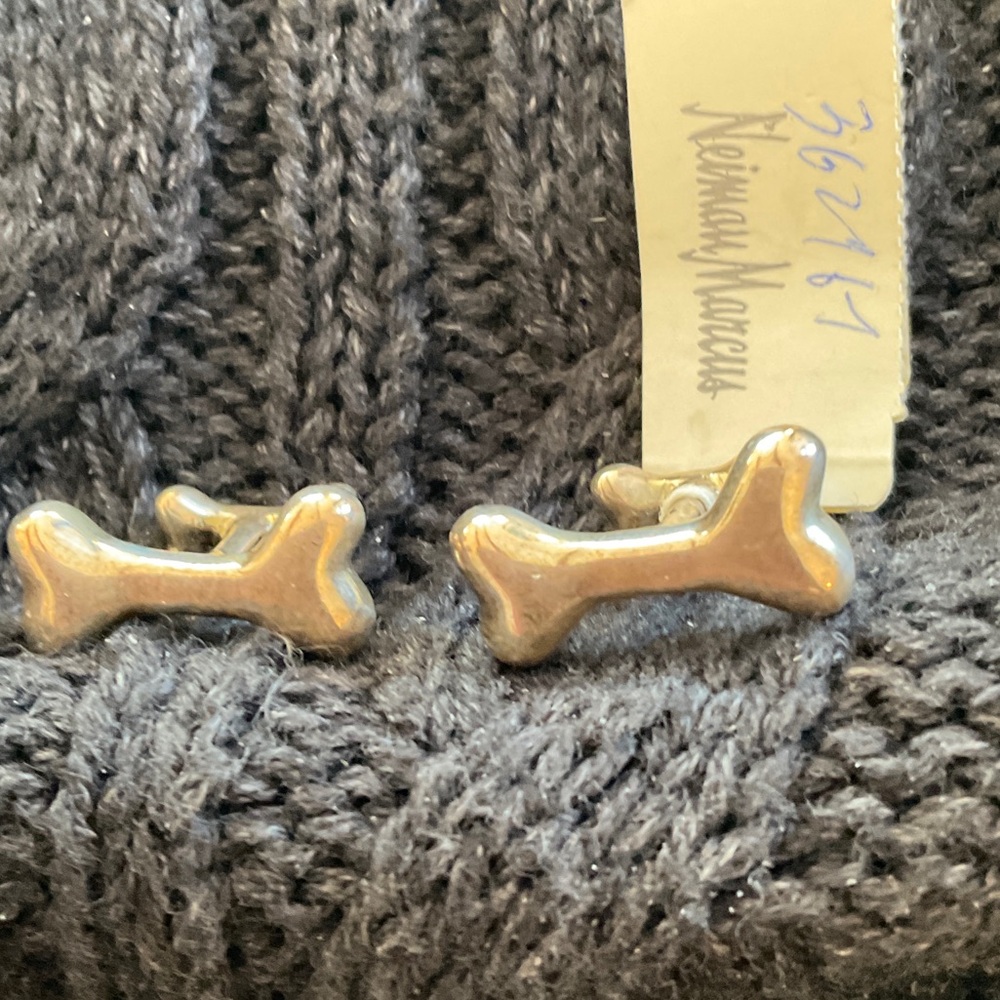 Sterling silver dog bone cufflinks from Neiman Marcus
